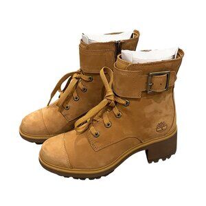 Timberland Kori Park Buckle Boot, Lace Up w/ Side Zipper, Suede, Women's 7.5